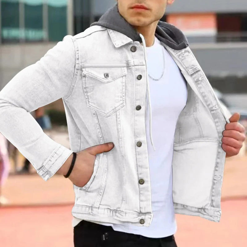 KORATH - Denim-Hemd mit Kapuze