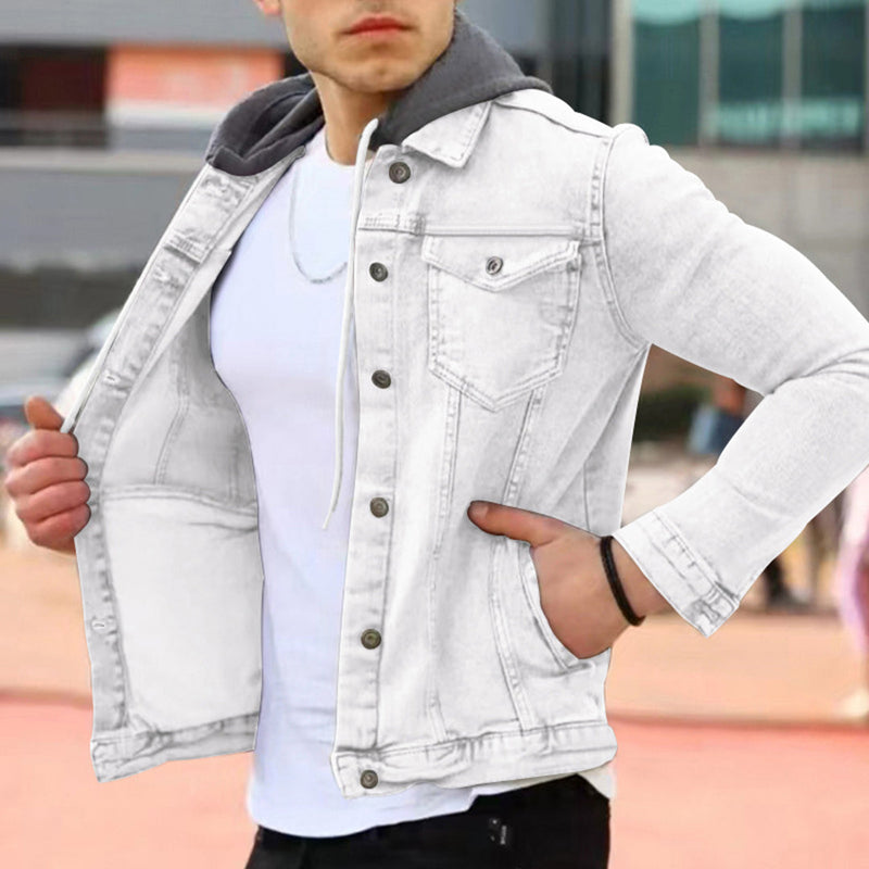 KORATH - Denim-Hemd mit Kapuze