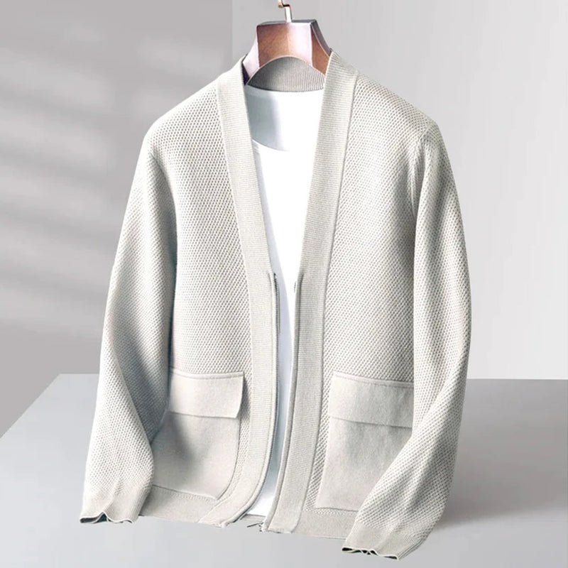 Weiches Herren-Strickjacke aus Wolle
