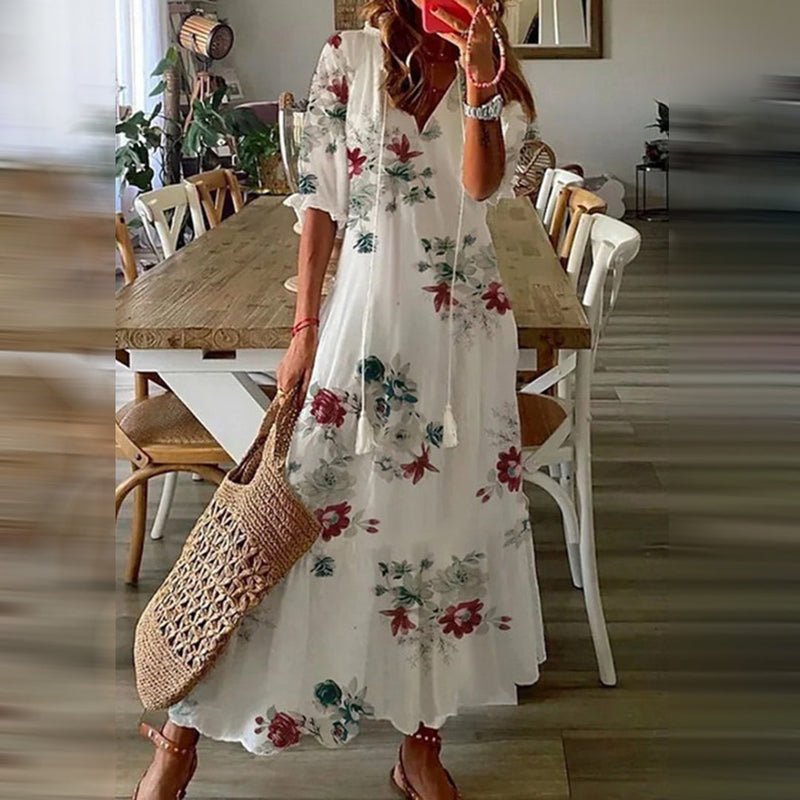 Elegantes Boho Maxi-Kleid für stilvolle Sommertage