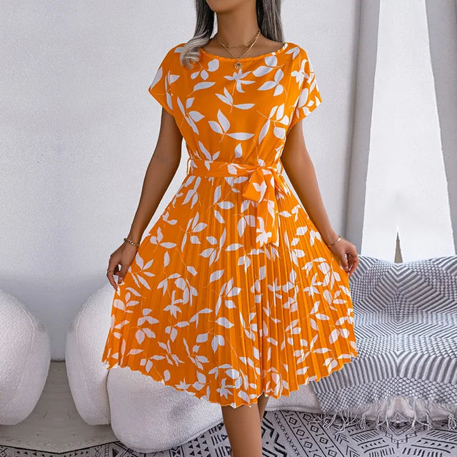 Leichtes - Sommerliches Chiffonkleid mit Blumenmuster für dich