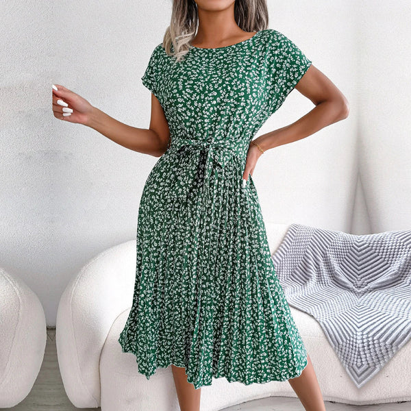 Leichtes - Sommerliches Chiffonkleid mit Blumenmuster für dich
