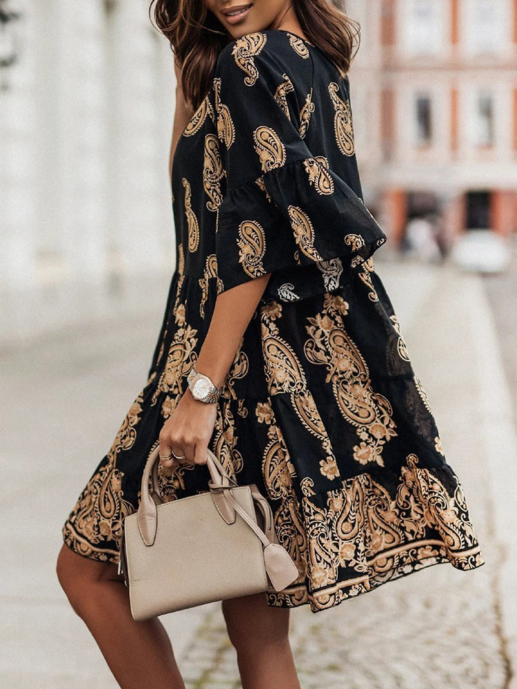 Schönes Heidi -Bohème Mini Kleid für Mädchen