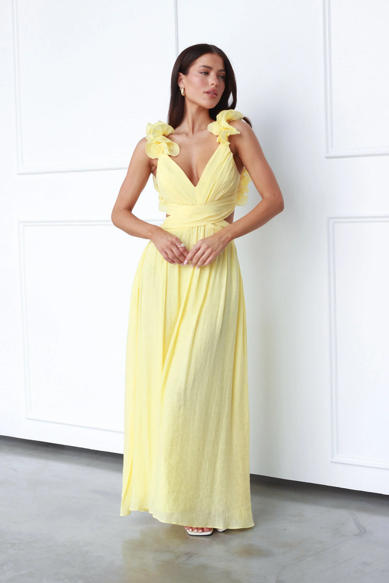 Elegantes Maxikleid mit tiefem V-Ausschnitt Frauen