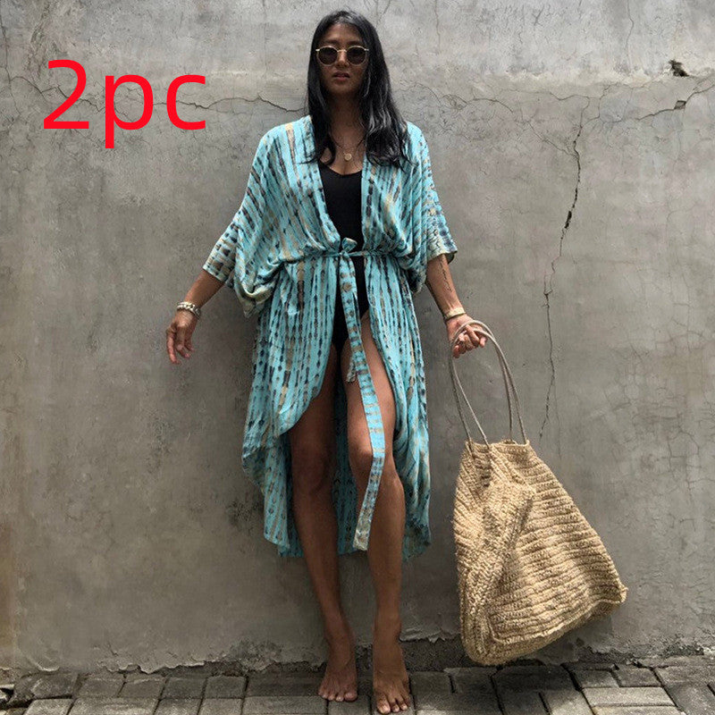 Elegantes | Glamouröse Sonnenschutz Resort Strandkleid Cover Up für dich