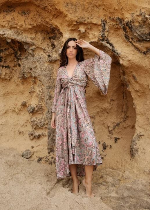Heidi - Boho Kleid mit Luftigen Ärmeln für Sommer