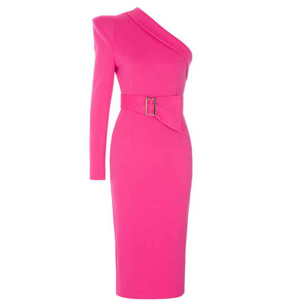 Bequemes Damenkleid mit langen Ärmeln und figurbetonter Passform für dich