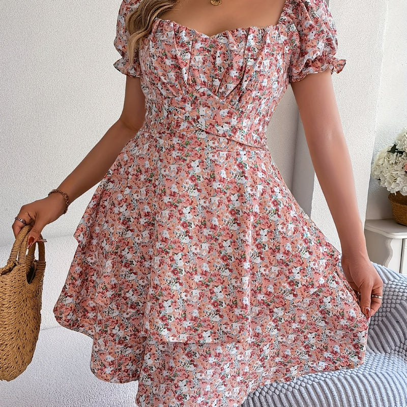 Weiches | A-Linien-Kleid mit Herzausschnitt und Blumenmuster für dich