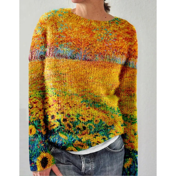 Madalynn - Bunter Pullover mit Blumendruck.