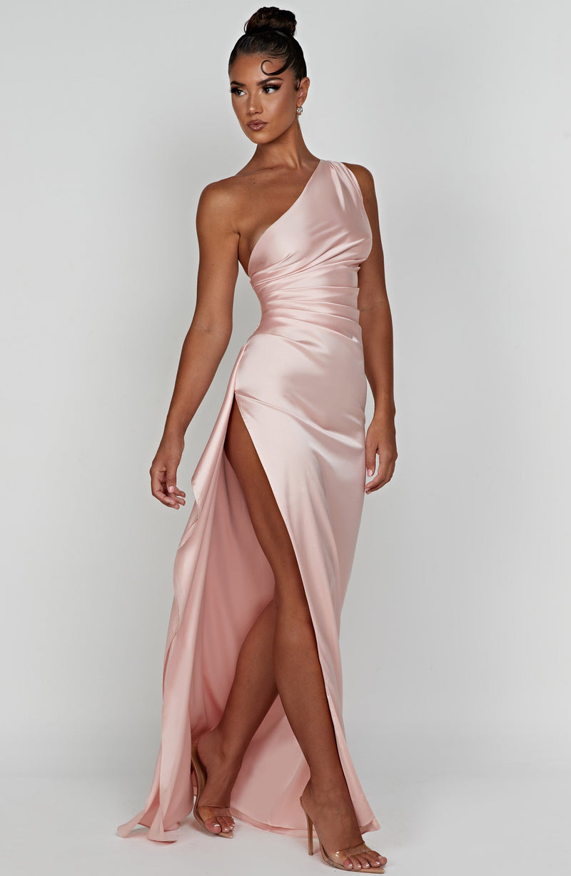Elegantes Ein-Schulter Maxi-Kleid für Feste