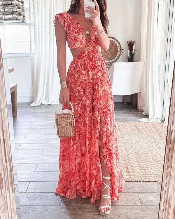 Kuscheliges - Rüschenkleid mit Schlitz für dich