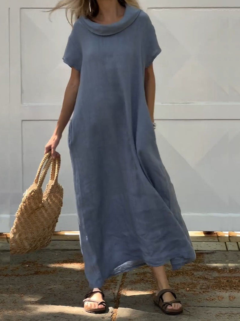 kleid mit Kragen und Taschen – Bequem und stilvoll