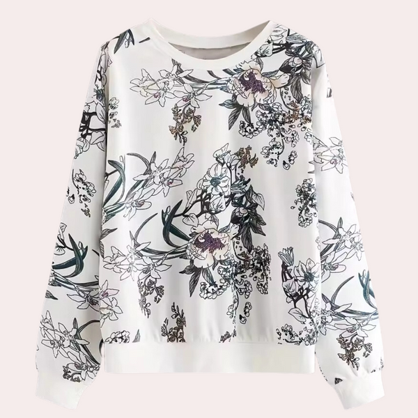 DORIS - Modischer Pullover mit Blumenmuster für Frauen