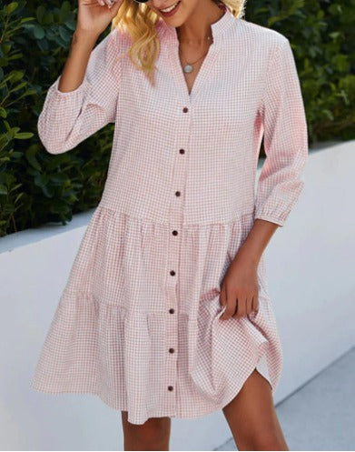 Kuscheliges - Lässiges Sommerkleid mit Knopfverschluss für dich