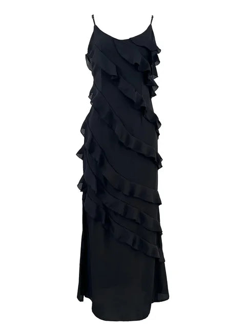 Elegantes Rotes Chiffon-Unterkleid Damen