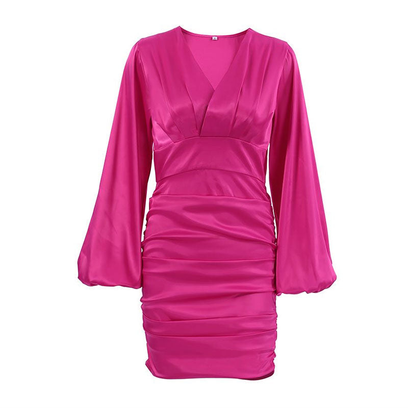 Elegantes Heidi -Mini-Kleid mit Bischofsärmeln