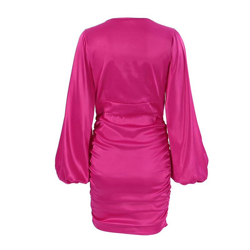 Elegantes Heidi -Mini-Kleid mit Bischofsärmeln