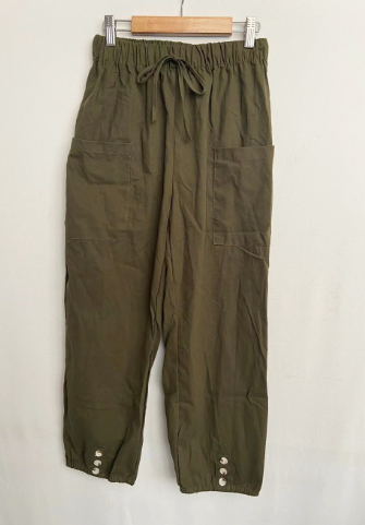 Elegante Hochtaillierte Hose aus Baumwolle und