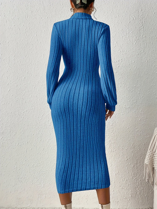 Geripptes Midikleid Für Frauen