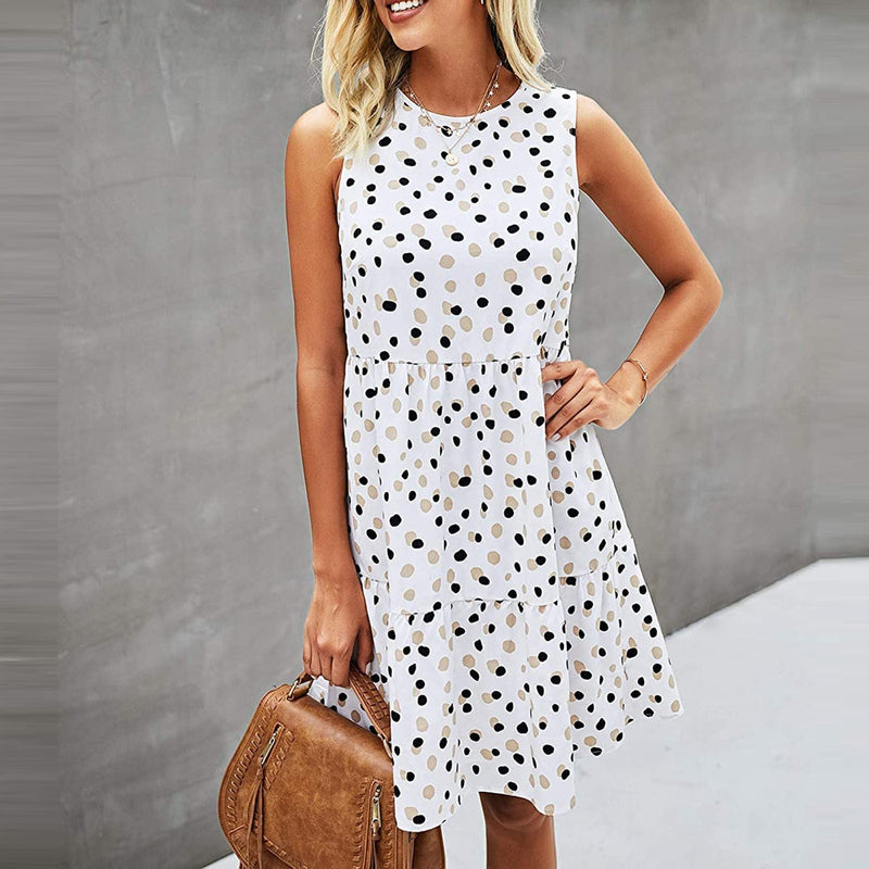 Verspieltes Heidi -Punkte Mini Kleid für den Sommer