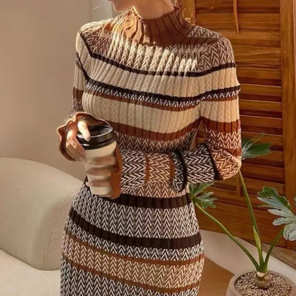 Elegante und Warme Strickkleid für Damen