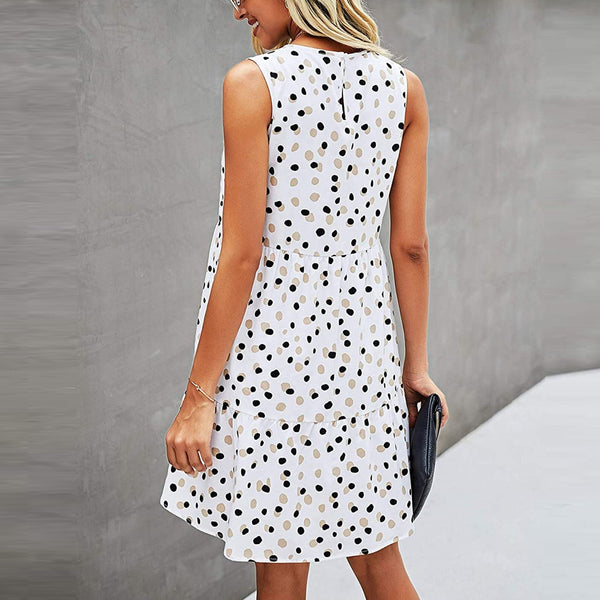 Verspieltes Heidi -Punkte Mini Kleid für den Sommer