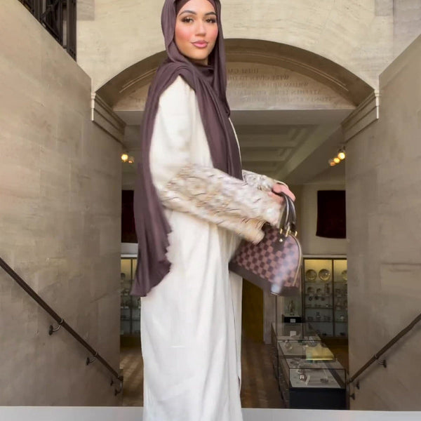 Elegantes Bedrucktes Damenkleid mit Puffärmeln und lockerem Retro-Look für dich