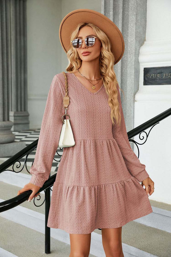 Elegantes - Rosa Kleid mit Rüschen für dich