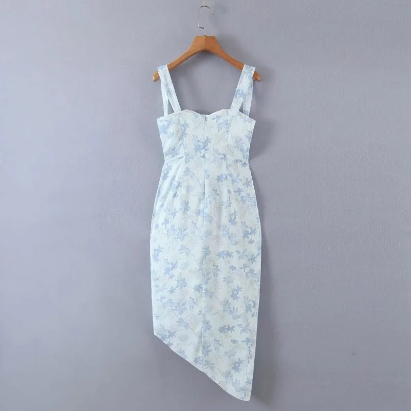 Midikleid mit Schlitz und Bär
