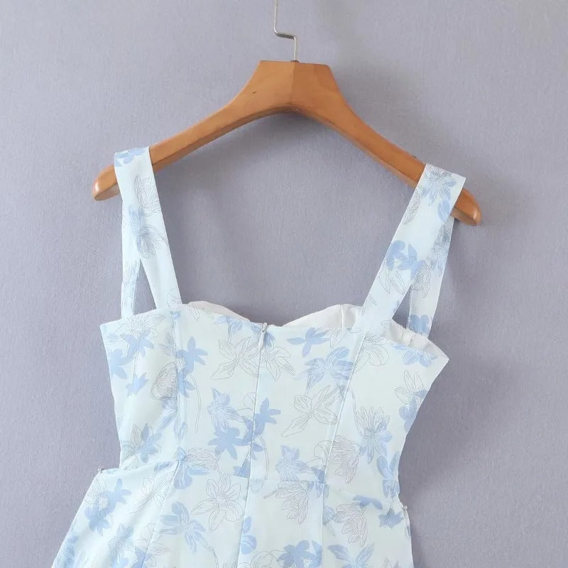 Midikleid mit Schlitz und Bär