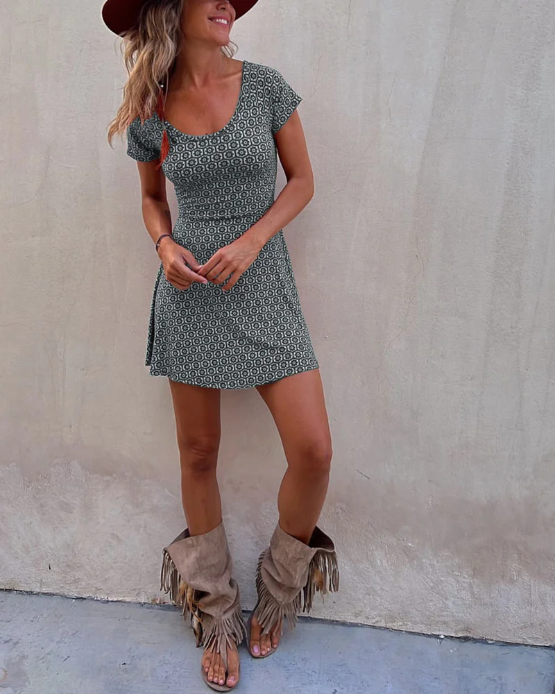 Kuscheliges - Gedrucktes Sommer Kleid für dich