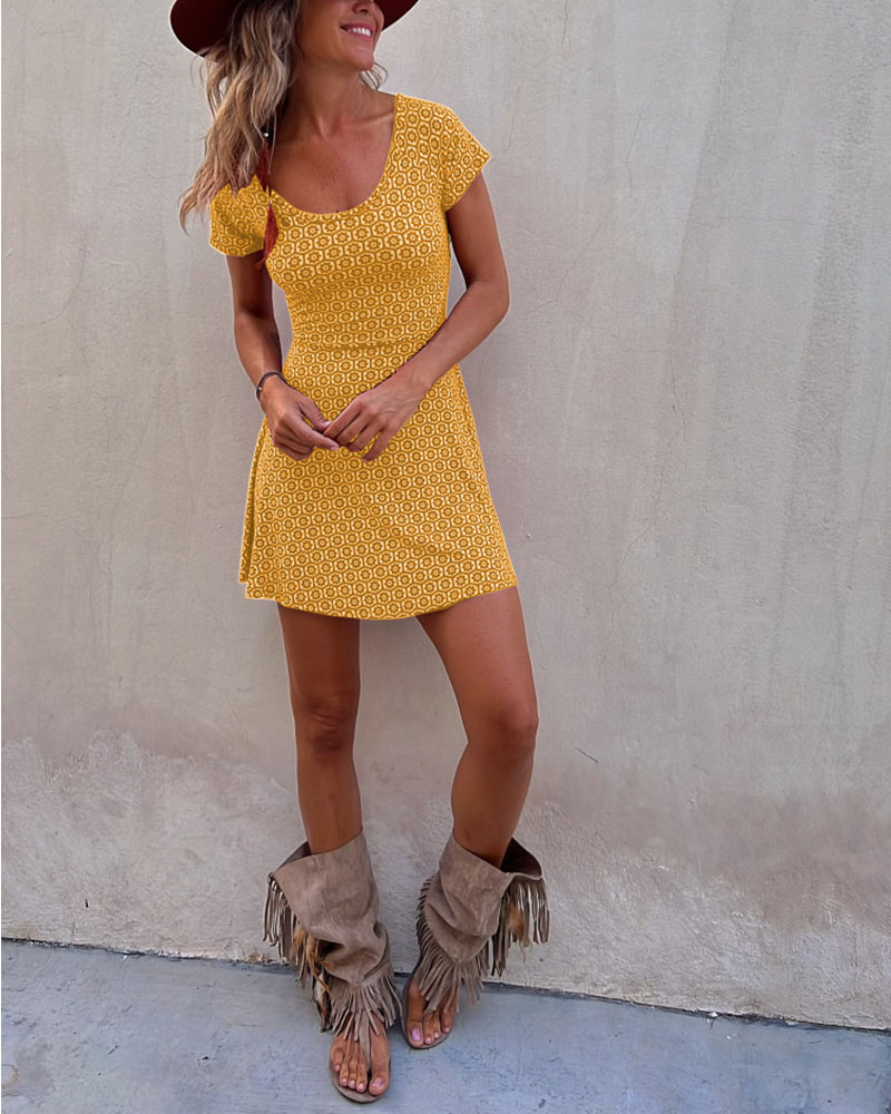 Kuscheliges - Gedrucktes Sommer Kleid für dich