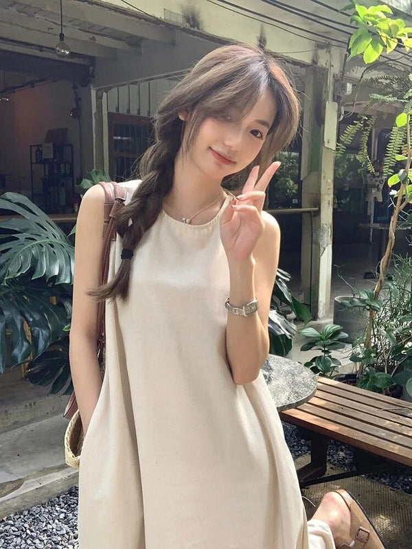 Leichtes - Ärmelloses Camisole Westenkleid für dich