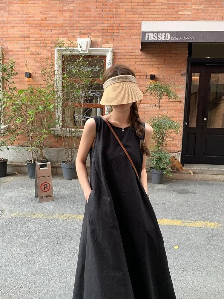 Leichtes - Ärmelloses Camisole Westenkleid für dich