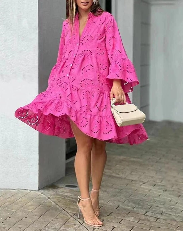 Leichtes - Kleid Mit Ausgehöhlten Mustern für dich