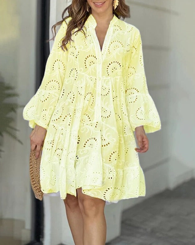 Leichtes - Kleid Mit Ausgehöhlten Mustern für dich