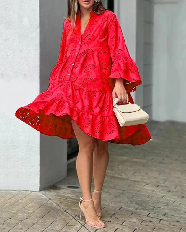 Leichtes - Kleid Mit Ausgehöhlten Mustern für dich