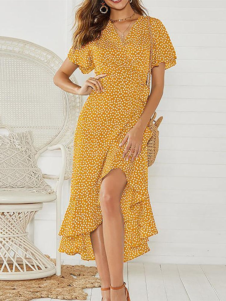 Weiches - Florales Boho Kleid Robe für dich