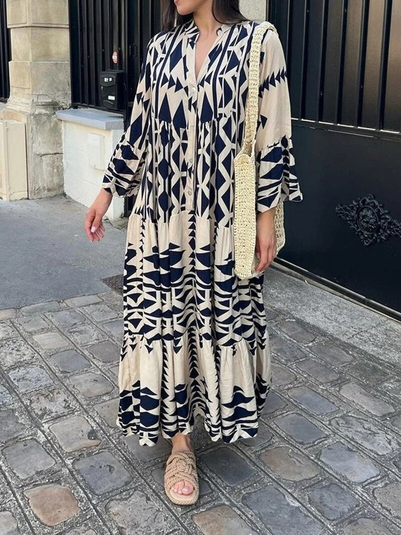 Kuscheliges - Langes Lockeres Boho Kleid für dich