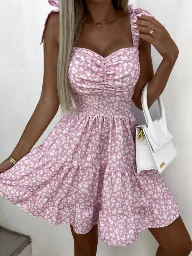 Bequemes - Ärmelloses Kleid mit Blumenmuster für dich