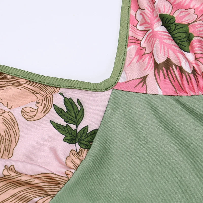 Elegantes Maxikleid mit Rosa Blumenmuster