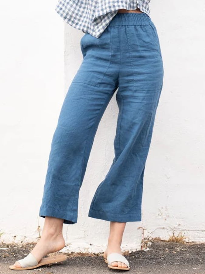 Bequeme und elegante Vintage-Leinenstoffhosen für jeden Anlass
