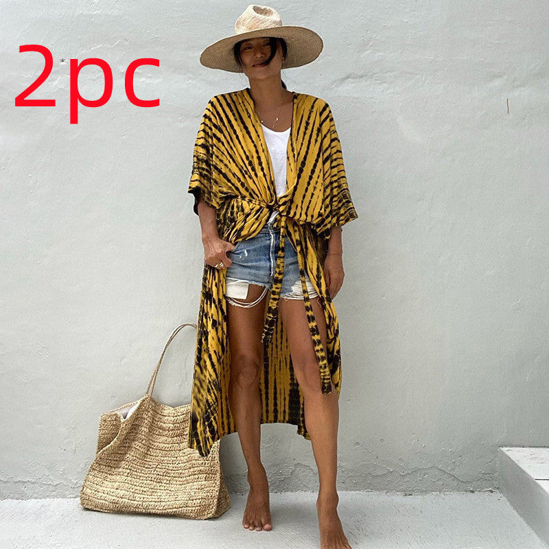 Elegantes | Glamouröse Sonnenschutz Resort Strandkleid Cover Up für dich