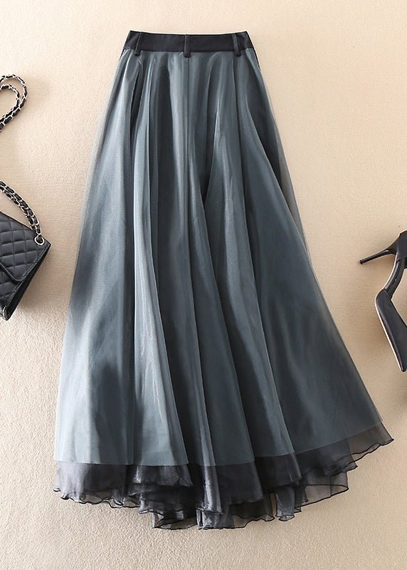 Französischer Patchwork-Tüllrock – Eleganter Midi-Rock für Damen