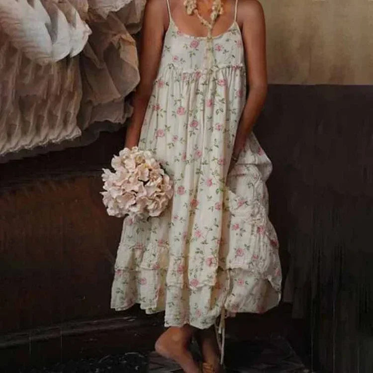 Kuscheliges - Blumiges Leinenkleid für dich