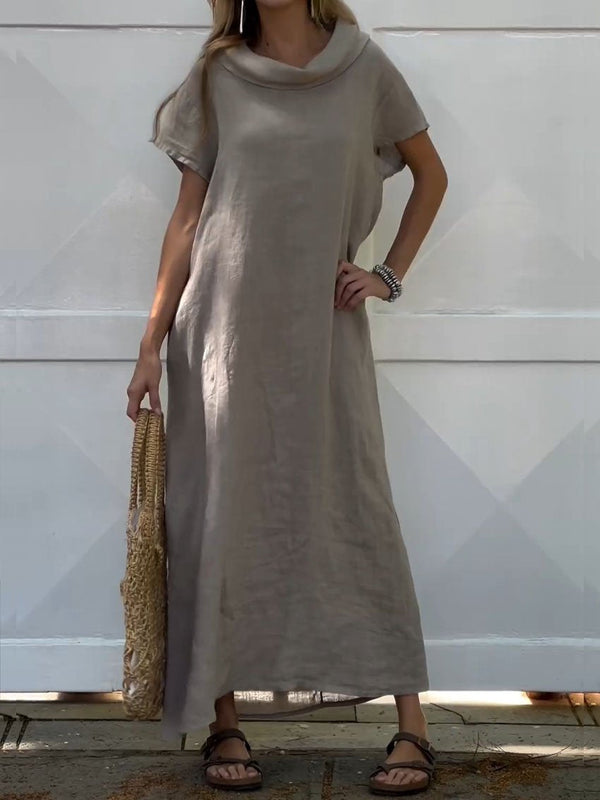 kleid mit Kragen und Taschen – Bequem und stilvoll