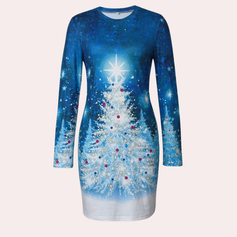 Elegantes festliches Kleid für Damen in Blau