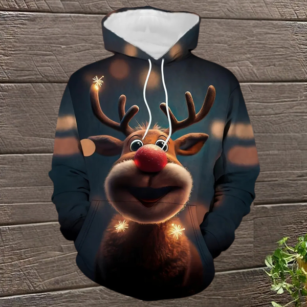 Elegante warme Weihnachts-Hoodie für Herren