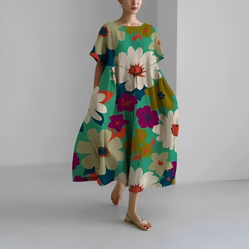 Kuscheliges | Bequemes Geblümtes Kleid für dich