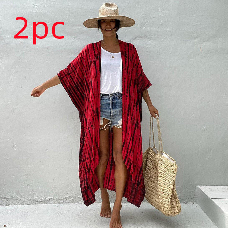 Elegantes | Glamouröse Sonnenschutz Resort Strandkleid Cover Up für dich